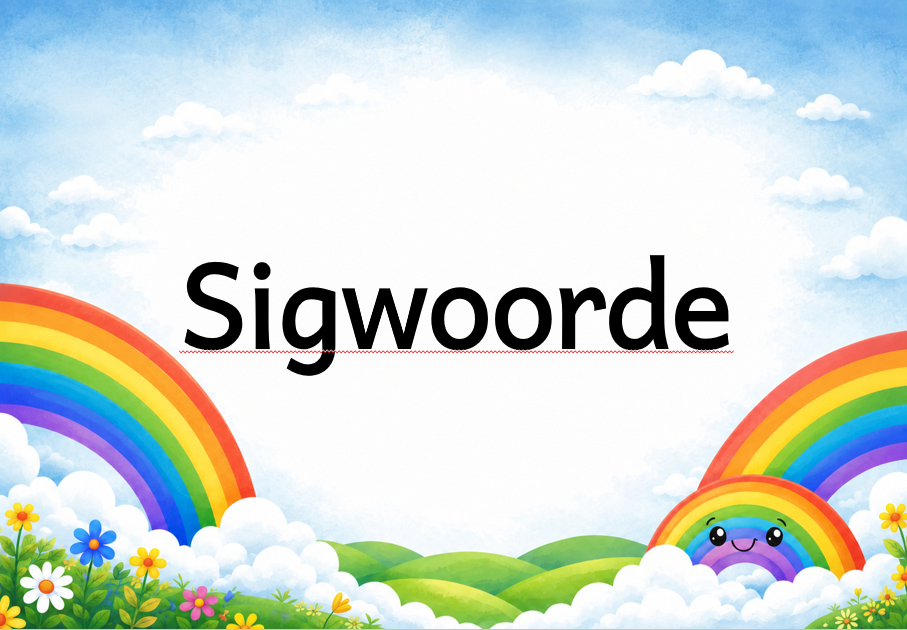 Sigwoorde Foundation phase educational posters