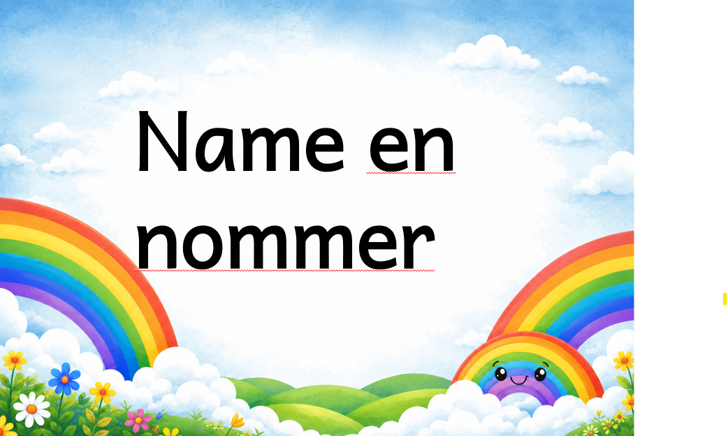 Nommers en name Foundation phase educational posters