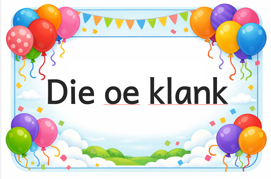 5 Die oe klank Foundation phase educational posters