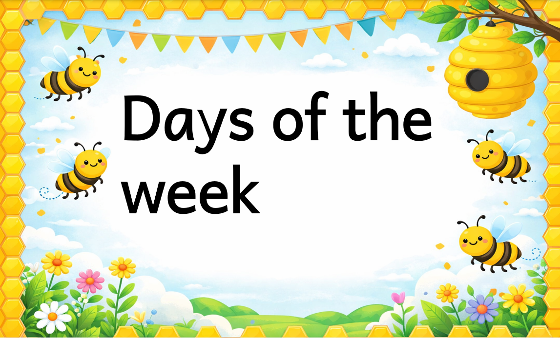 Days of the week Foundation phase educational posters