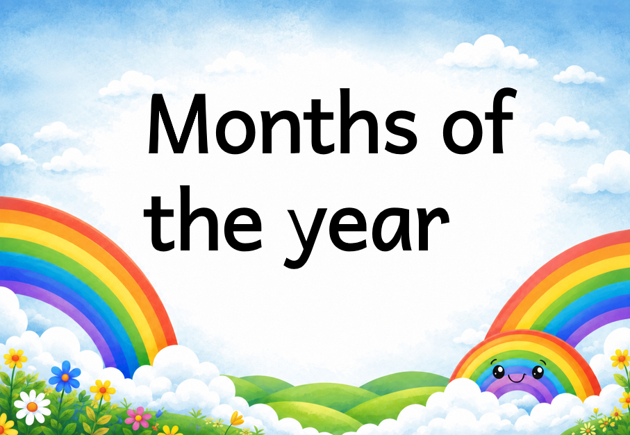 Months of the year Foundation phase educational posters