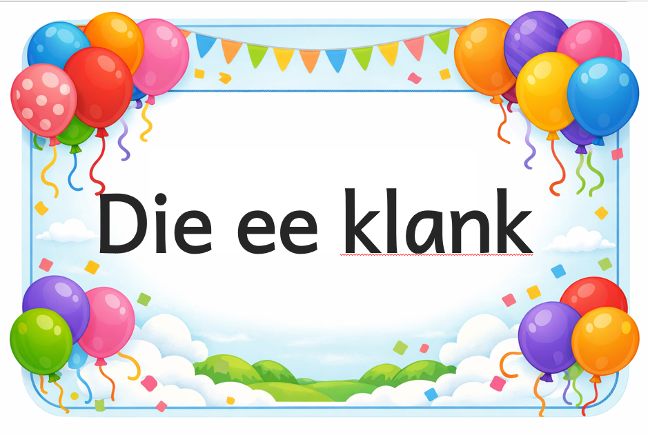 5 Die ee klank Foundation phase educational posters