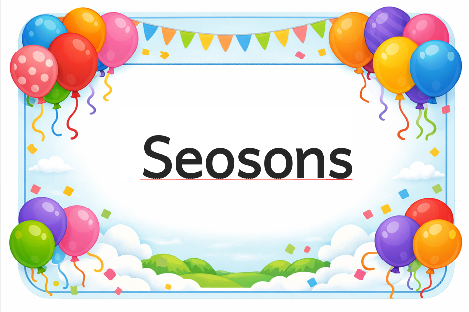 Seoson of the year Foundation phase educational posters